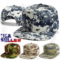 Baseball Cap Camouflage Snapback Tactical Hat CAMO Flat Blank Adjustable s  eb-63798615